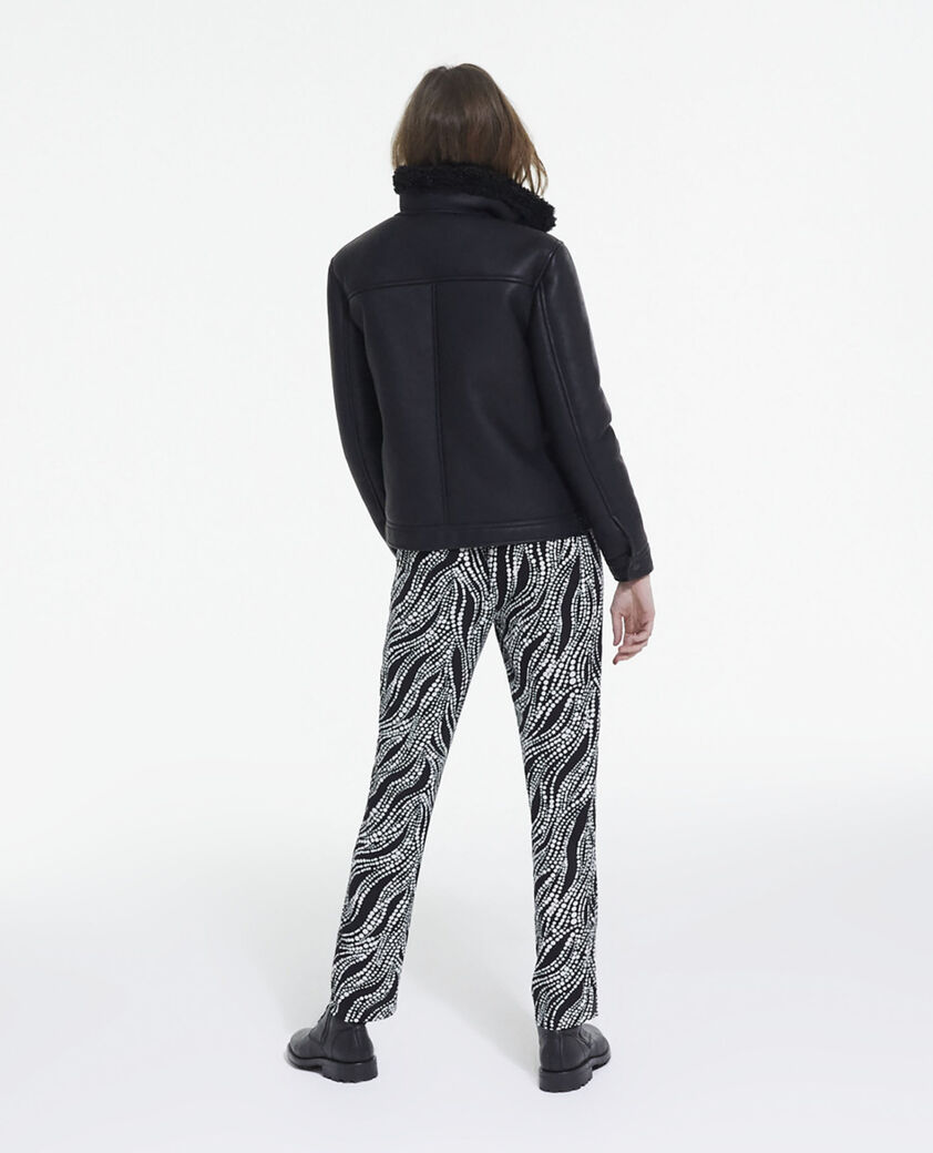 The Kooples WOMEN BLACK black faux fur coat