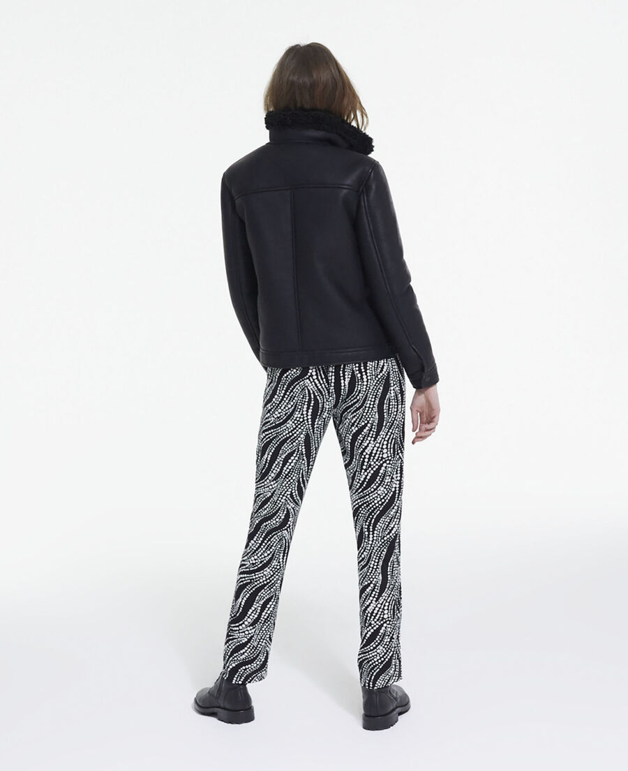 The Kooples WOMEN BLACK black faux fur coat