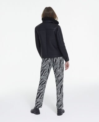 The Kooples WOMEN BLACK black faux fur coat