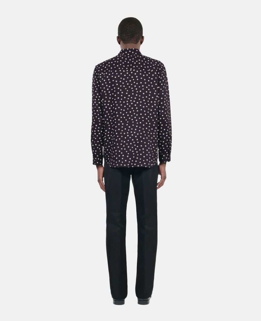 The Kooples H BLACK WHITE star printed shirt