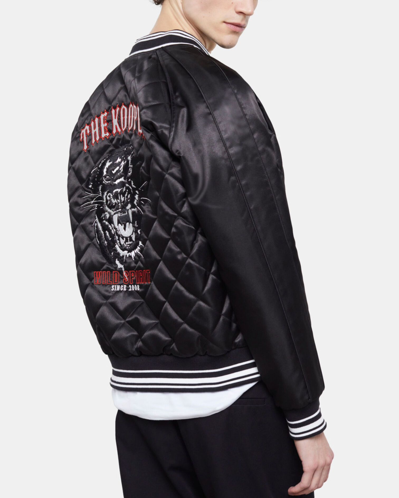 Embroidered black jacket, BLACK, hi-res image number null