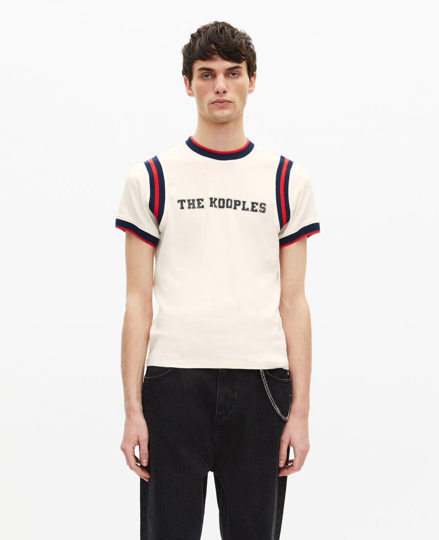 The Kooples H ECRU t-shirt with ecru logo