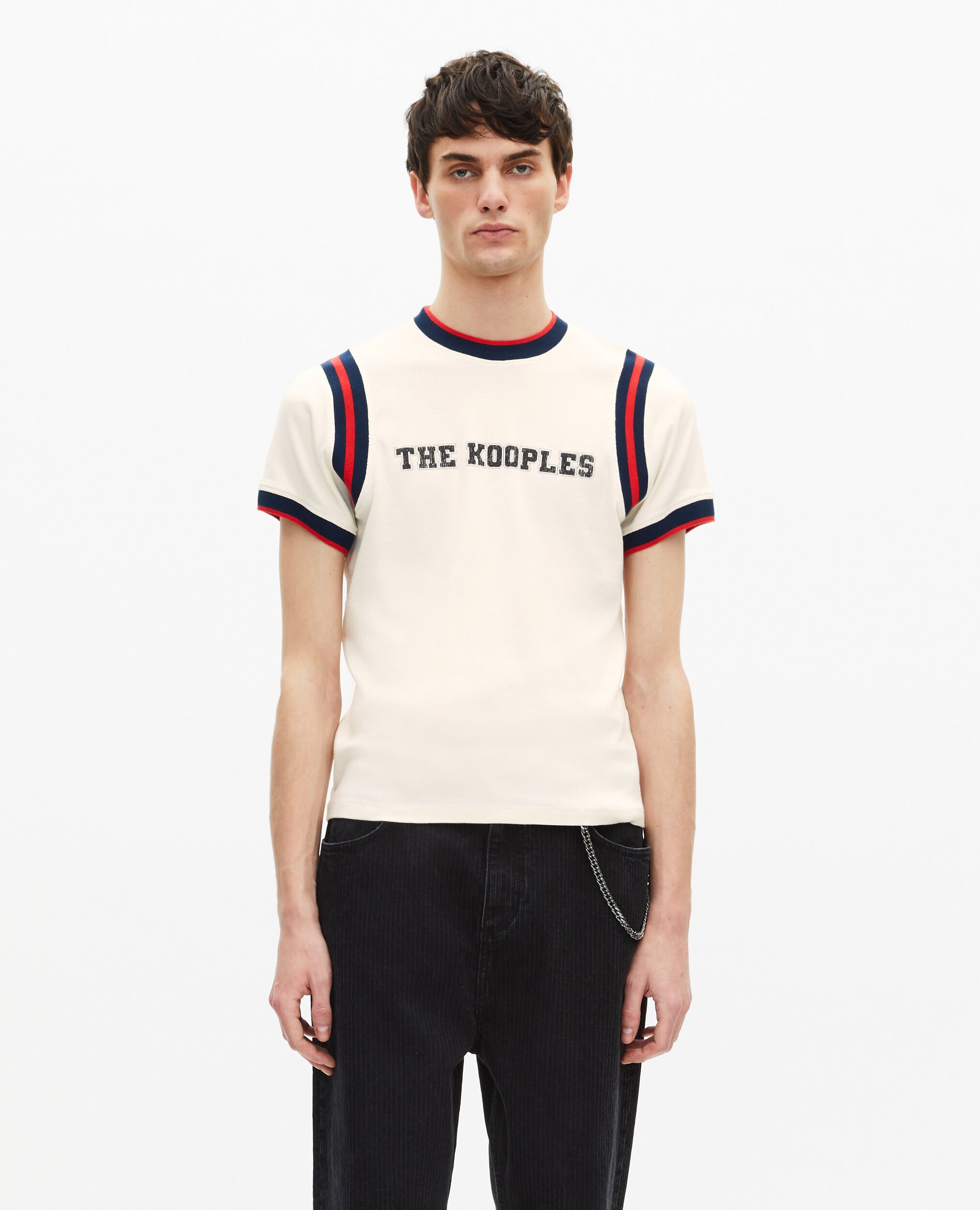 T-shirt with ecru logo, ECRU, hi-res image number null