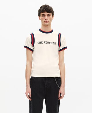 The Kooples MEN ECRU t-shirt with ecru logo