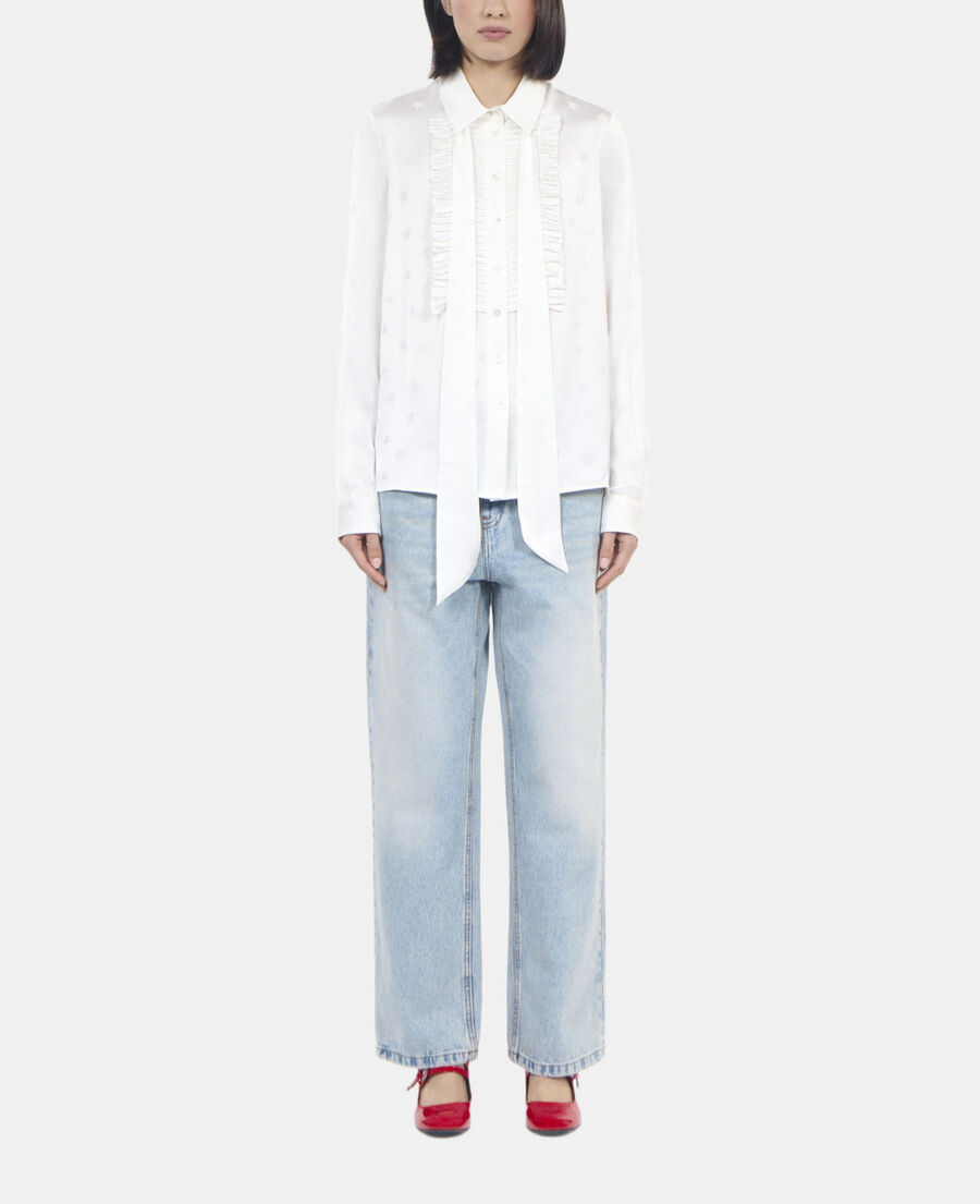 The Kooples WOMEN ECRU ecru jacquard shirt