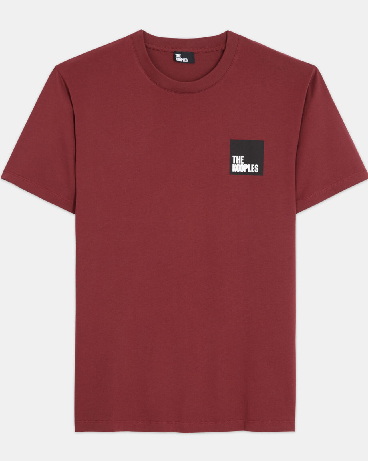The Kooples HOMME BURGUNDY t-shirt rouge