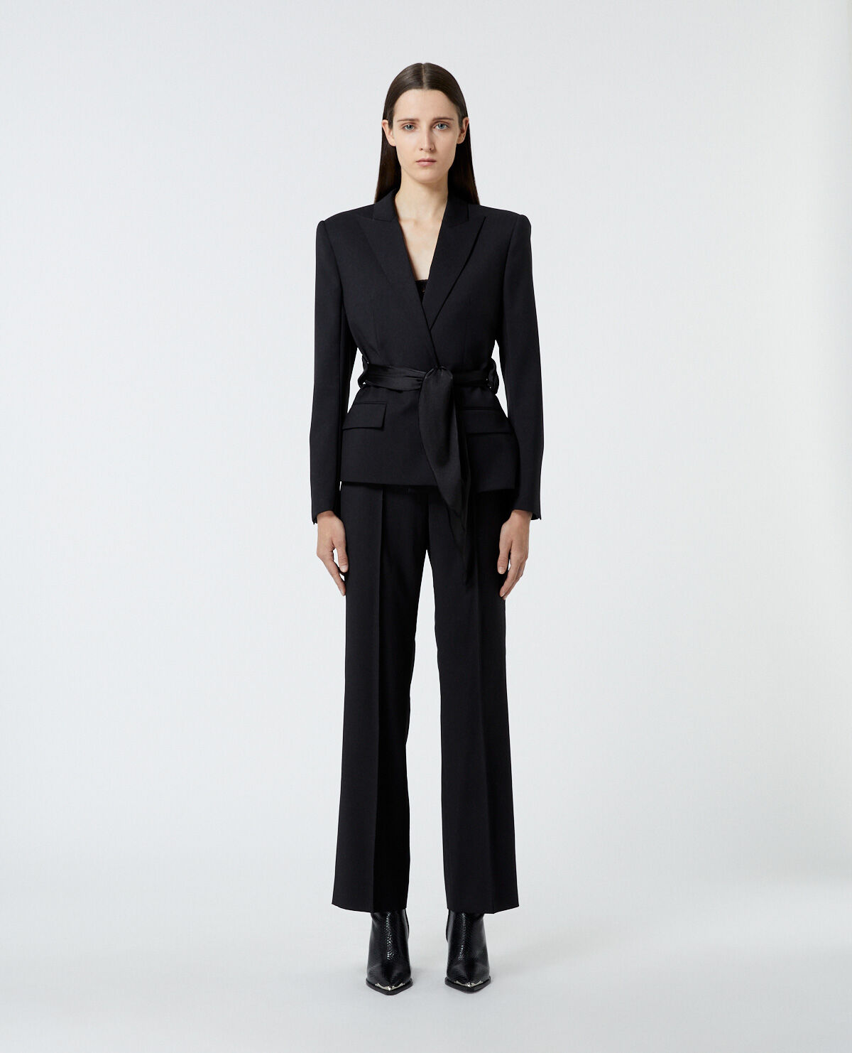 Tie waist suit jacket outlet