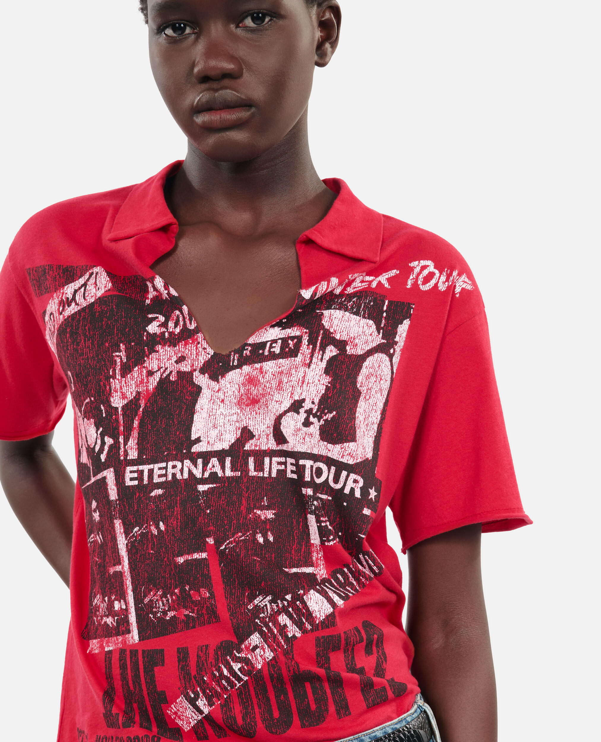 Red Eternal life tour serigraphy t-shirt, RUBIS, hi-res image number null