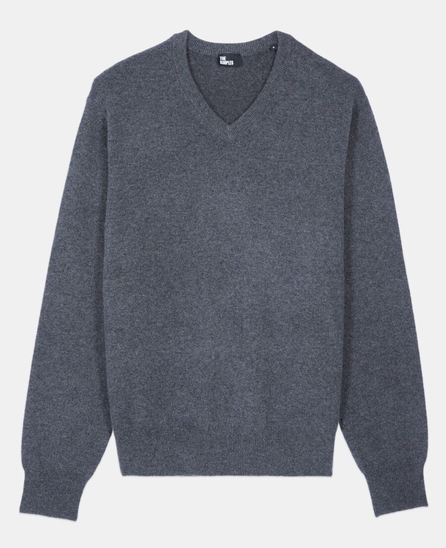 The Kooples HOMME ANTHRACITE MELANGE pull en cachemire gris