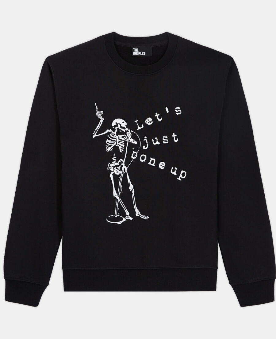 sweatshirt sérigraphié noir