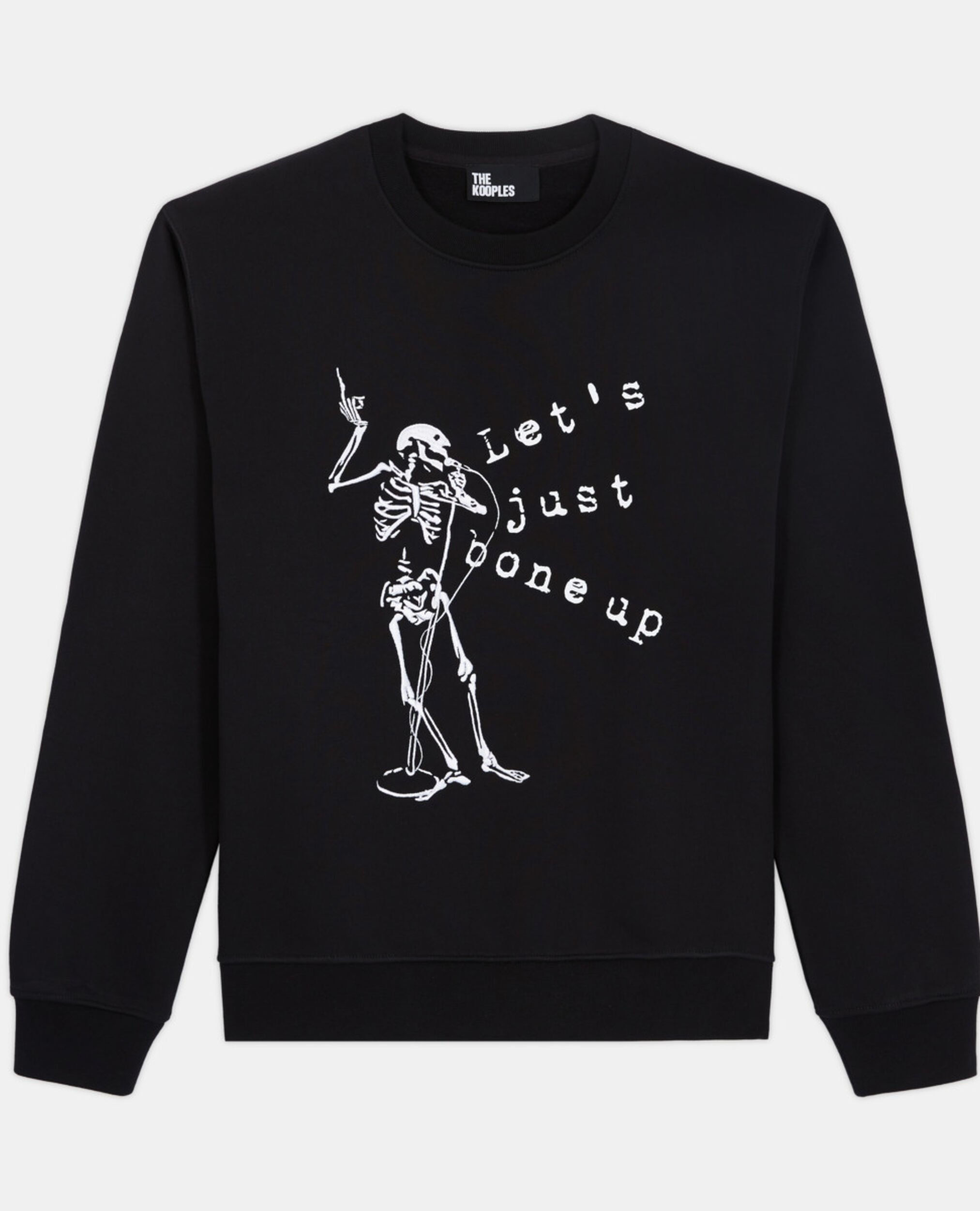 Sweatshirt sérigraphié noir, BLACK, hi-res image number null