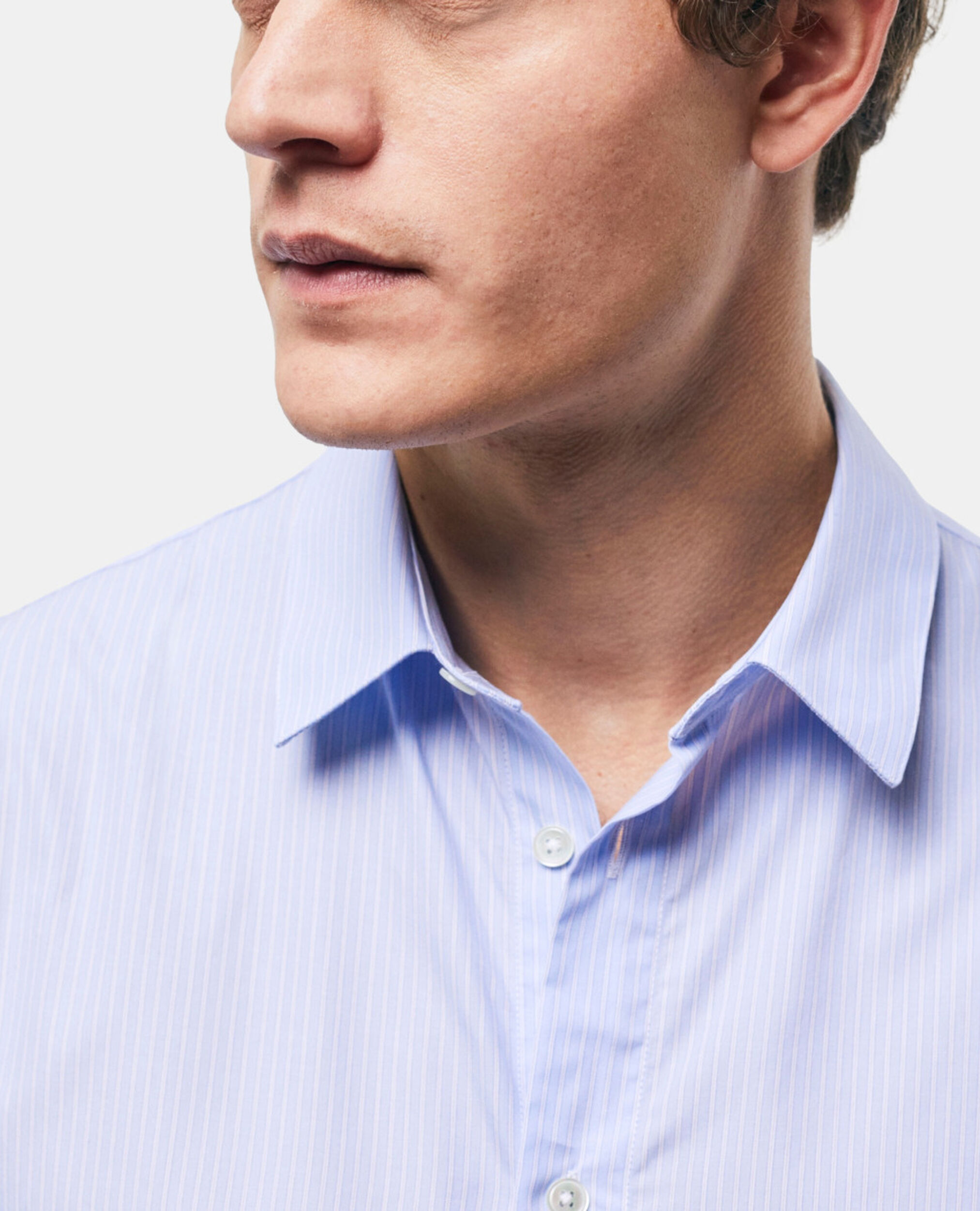 Chemise col classique à rayures, WHITE / SKY BLUE, hi-res image number null