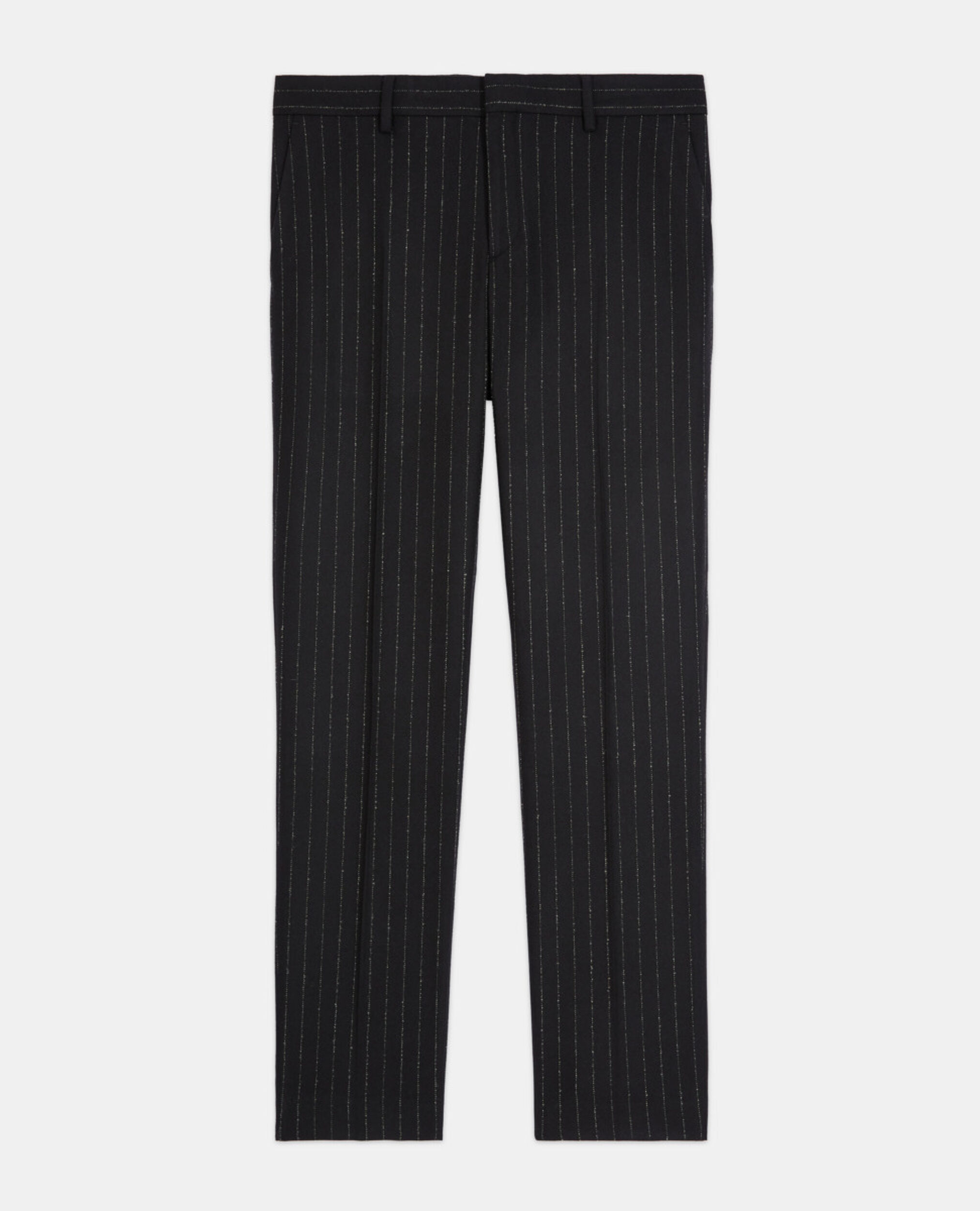 Striped suit pants, BLACK WHITE, hi-res image number null