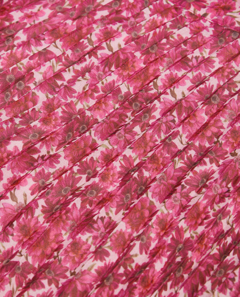 The Kooples WOMEN PINK printed pleated long skirt