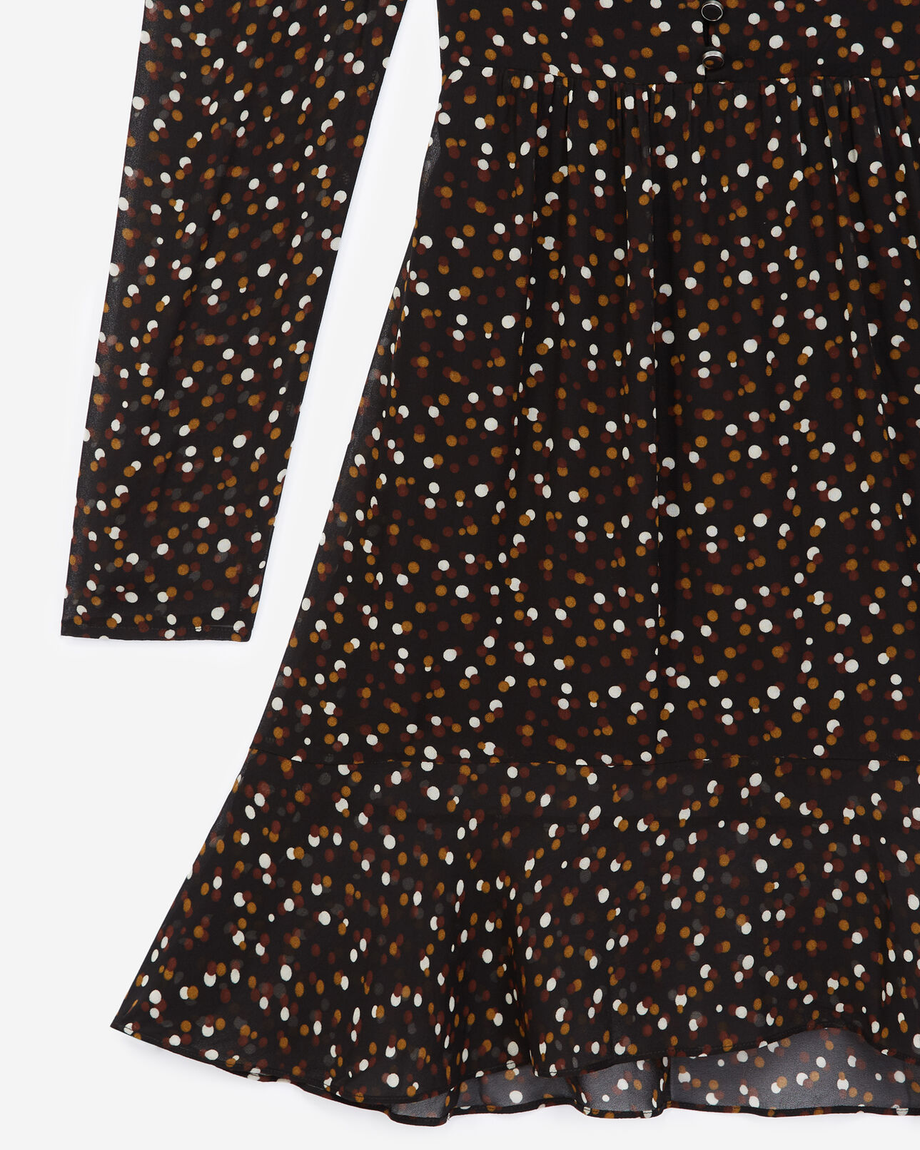 The Kooples FEMME MULTICOLOR robe courte boutonnée imprimée pois