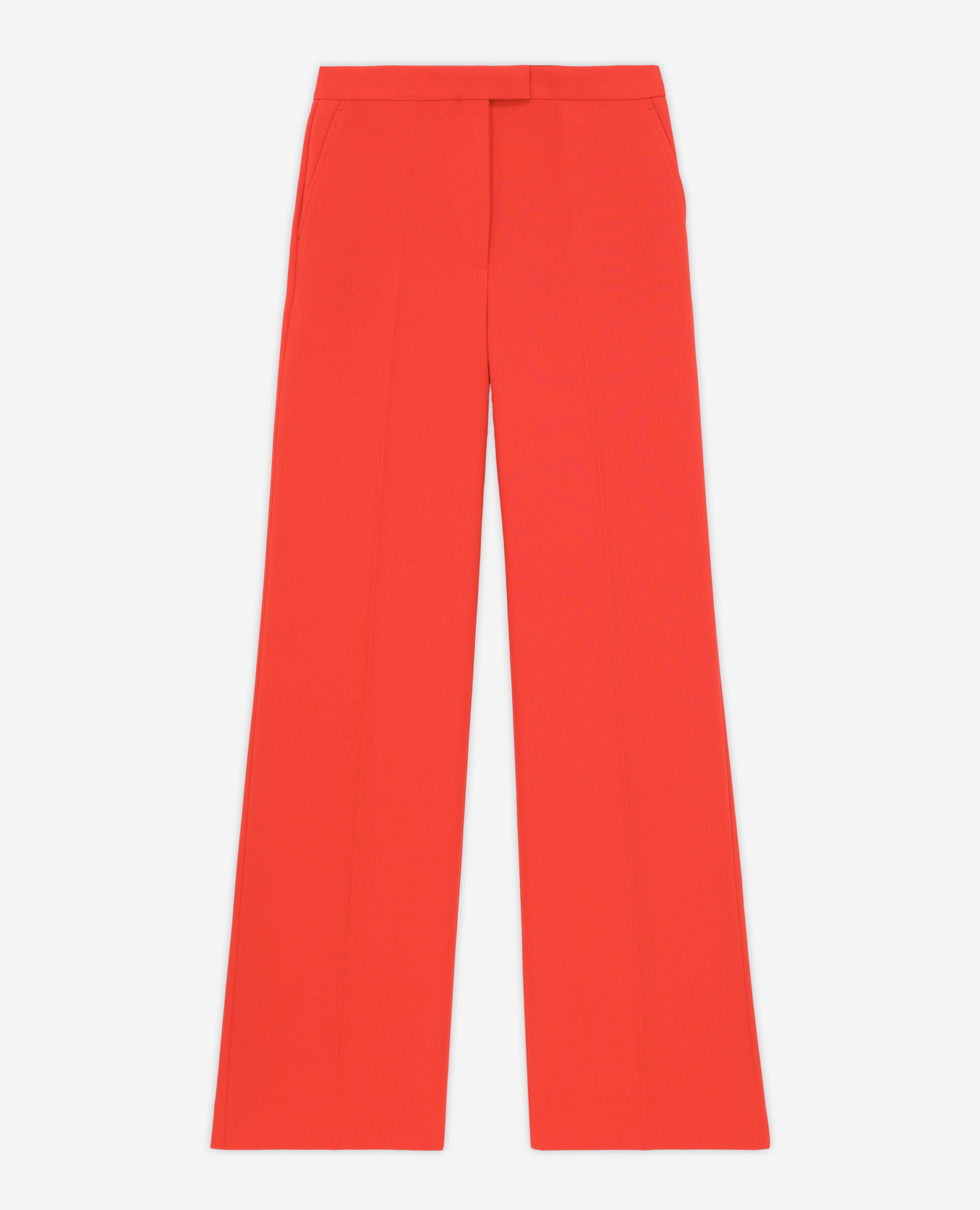 Orange crêpe suit pants, ORANGE, hi-res image number null