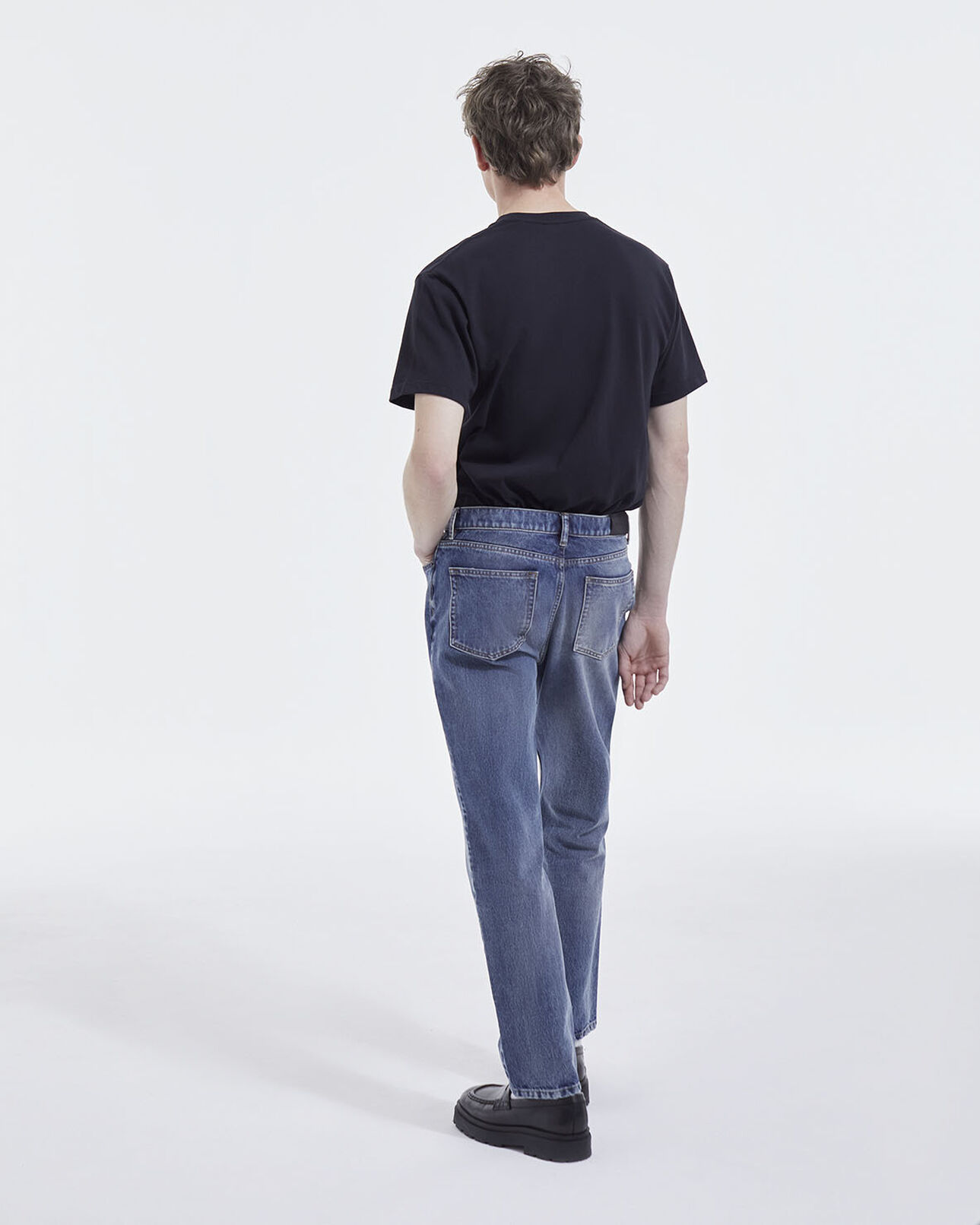 The Kooples MEN BLACK black cotton t-shirt with embroidery