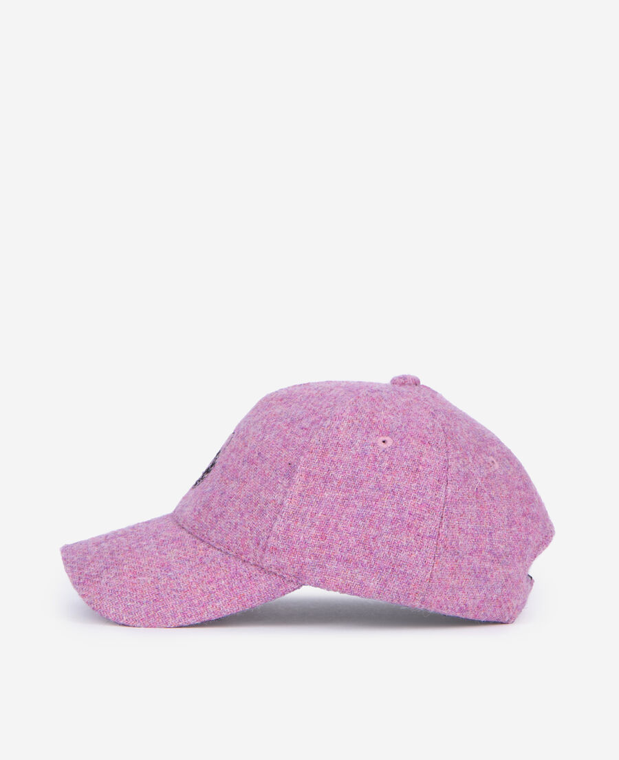 The Kooples MIXED PINK pink wool cap the kooples x harris tweed