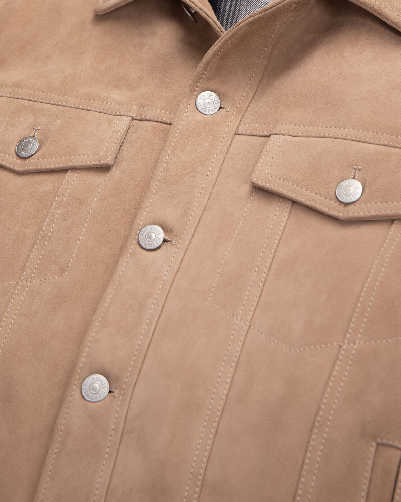 The Kooples HERREN BEIGE beige jacke aus veloursleder