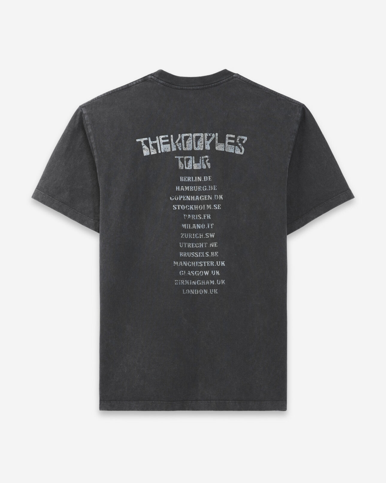 The Kooples MEN BLACK WASHED printed t-shirt
