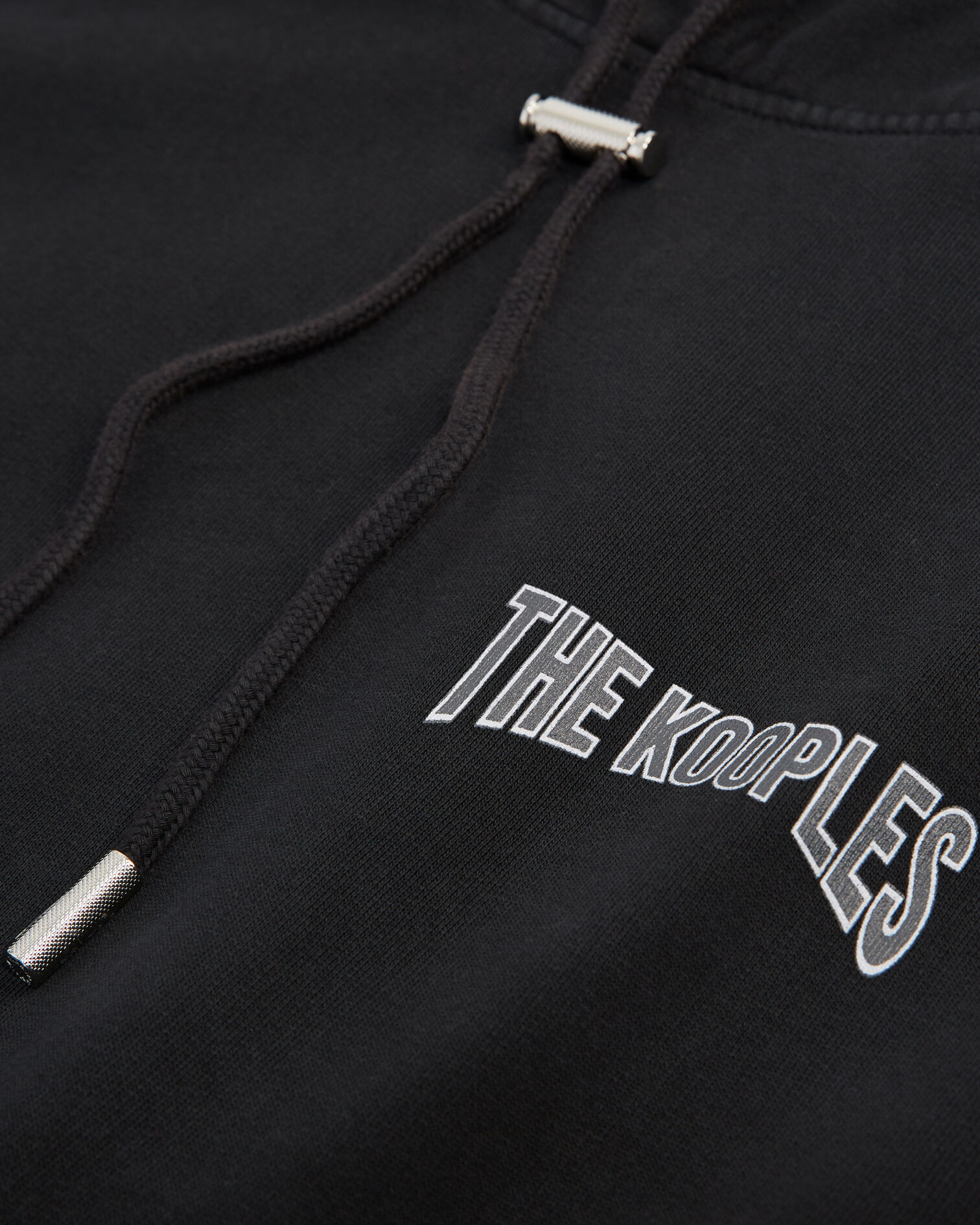 Printed faded black sweatshirt with hood, BLACK WASHED, hi-res image number null