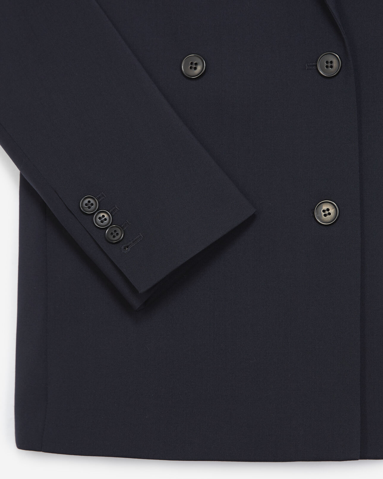 The Kooples DAMEN NAVY blaue wolljacke mit doppelter knopfreihe