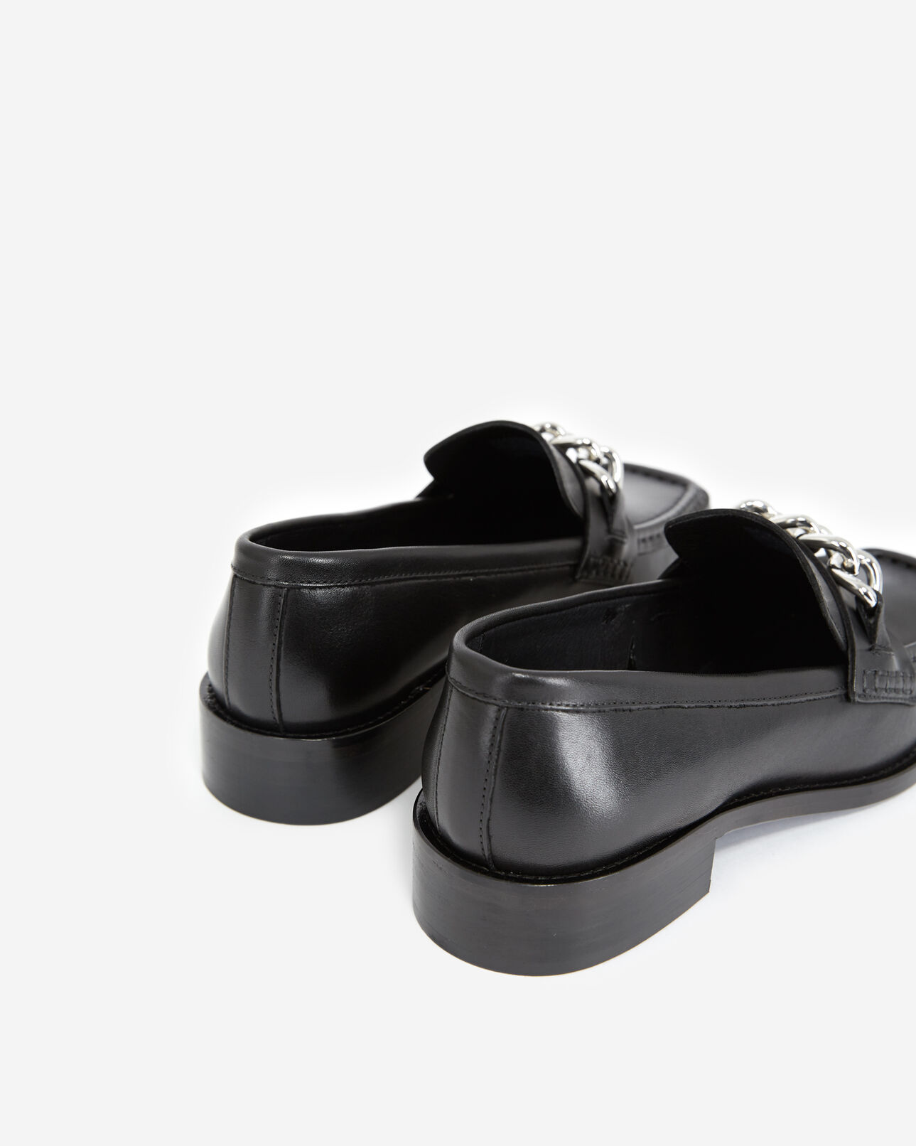 The Kooples FEMME BLACK mocassins noir boucle argent