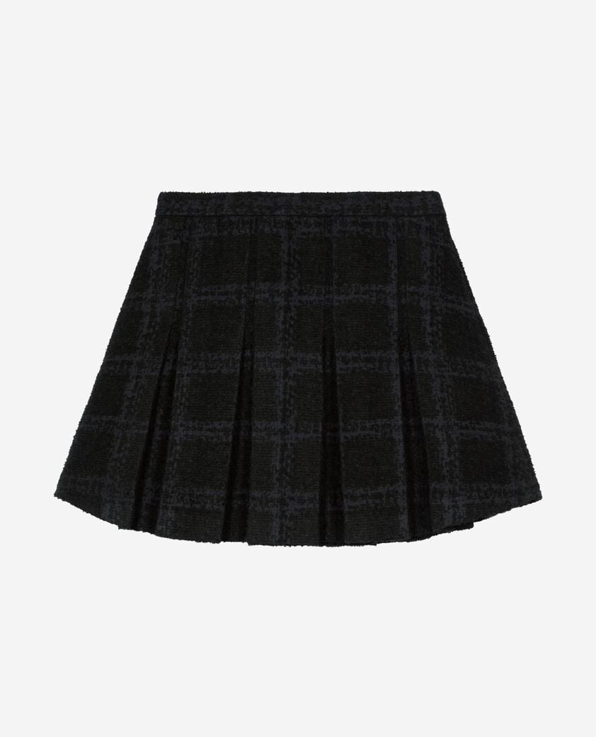 The Kooples FEMME NAVY jupe courte plissée marine