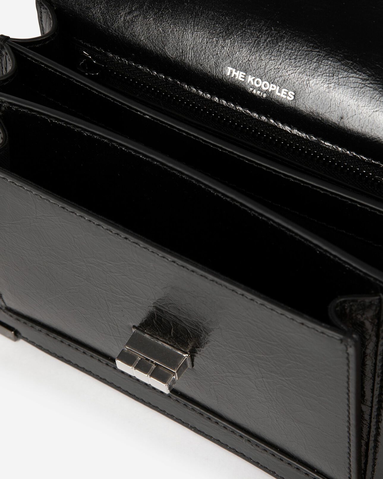 The Kooples FEMME BLACK sac emily small en cuir noir