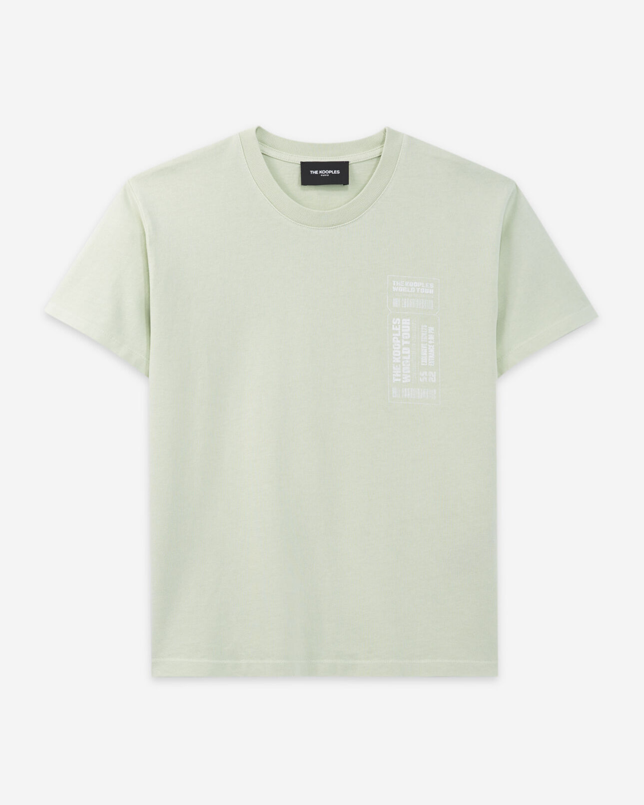 The Kooples FEMME GREEN t-shirt vert menthe coton motif concert