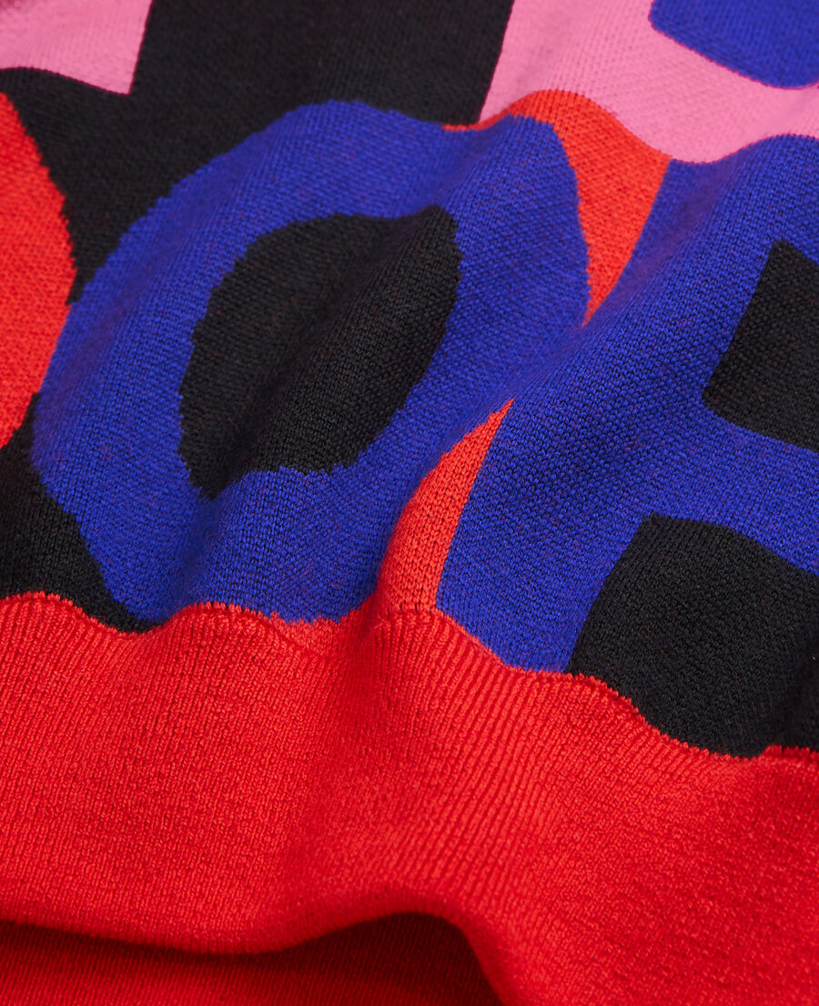 sweatshirt with multicolored logo