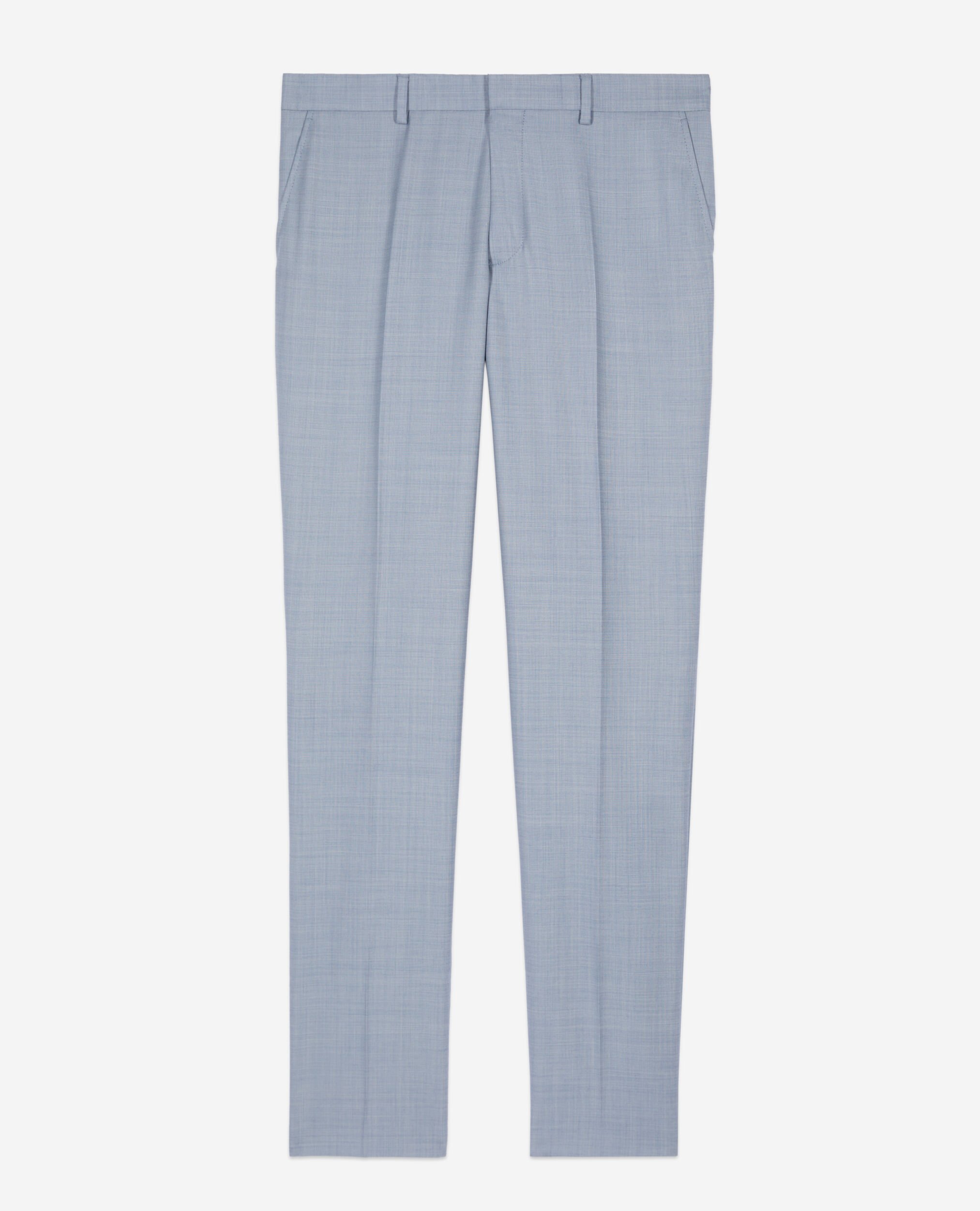 Blaue Slim Fit Anzughose aus Wolle, BLUE, hi-res image number null