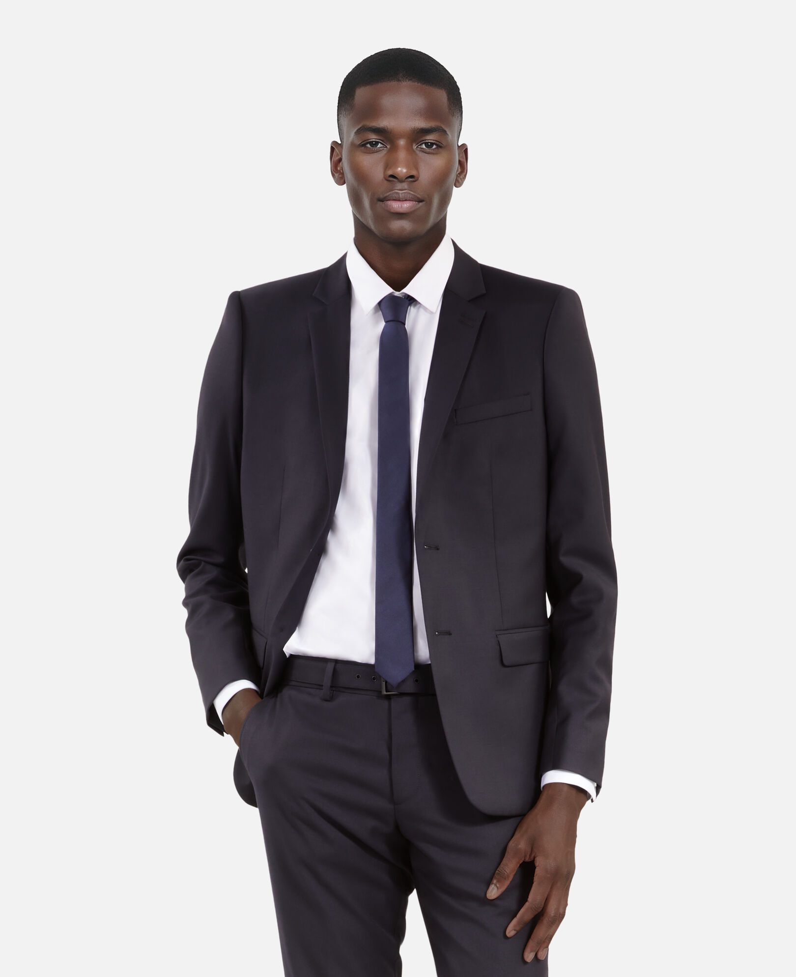 The Kooples MEN NAVY navy blue silk tie