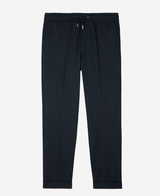 The Kooples MEN NAVY navy blue cotton trousers
