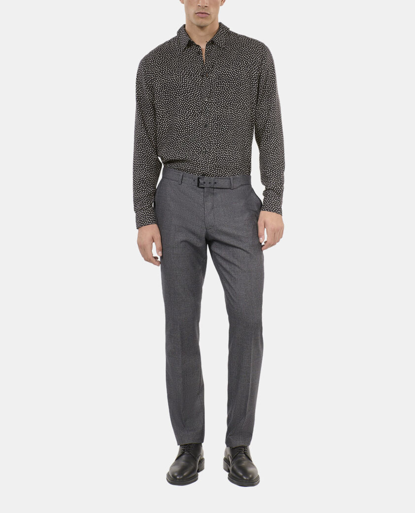 The Kooples HERREN BLACK GREY schwarz-weiße anzughose mit hahnentrittmuster