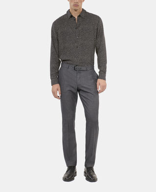 The Kooples MEN BLACK GREY black and white houndstooth suit trousers