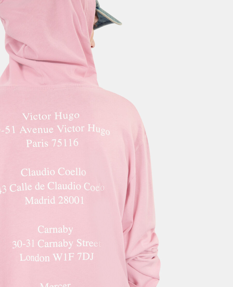 The Kooples HOMBRE SWEET PINK camiseta capucha rosa manga larga locations