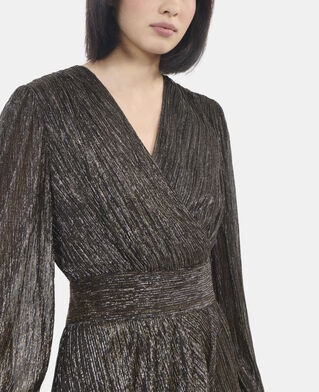 The Kooples DAMEN BRONZE kurzes, bronzenes kleid in metallic-jersey