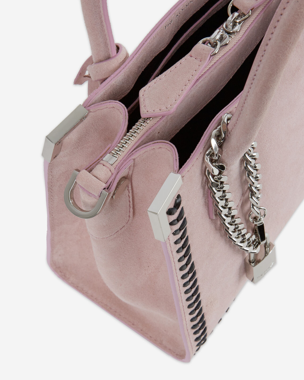 The Kooples FEMME LIGHT PINK sac ming medium en cuir rose