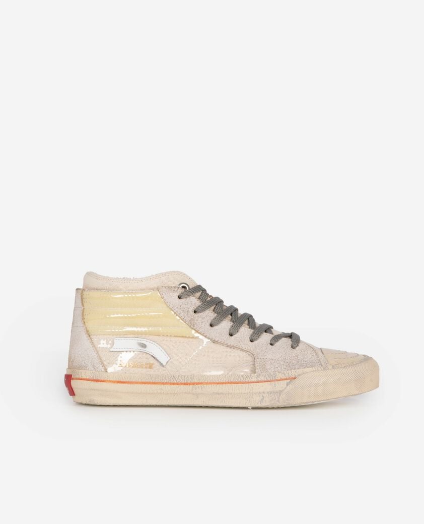 The Kooples WOMEN ECRU the kooples x hidn-ander ecru high-top sneakers
