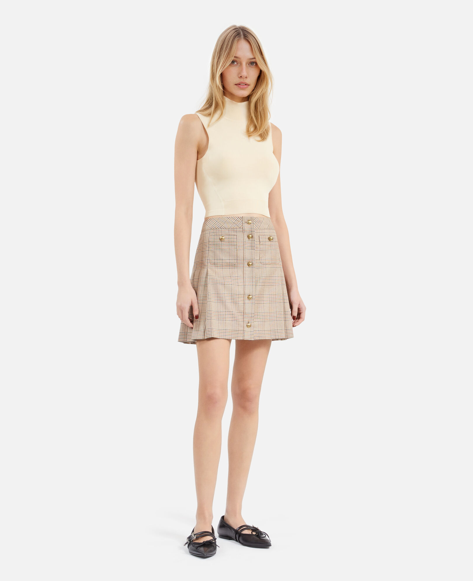 The Kooples WOMEN BEIGE TAUPE beige knit top