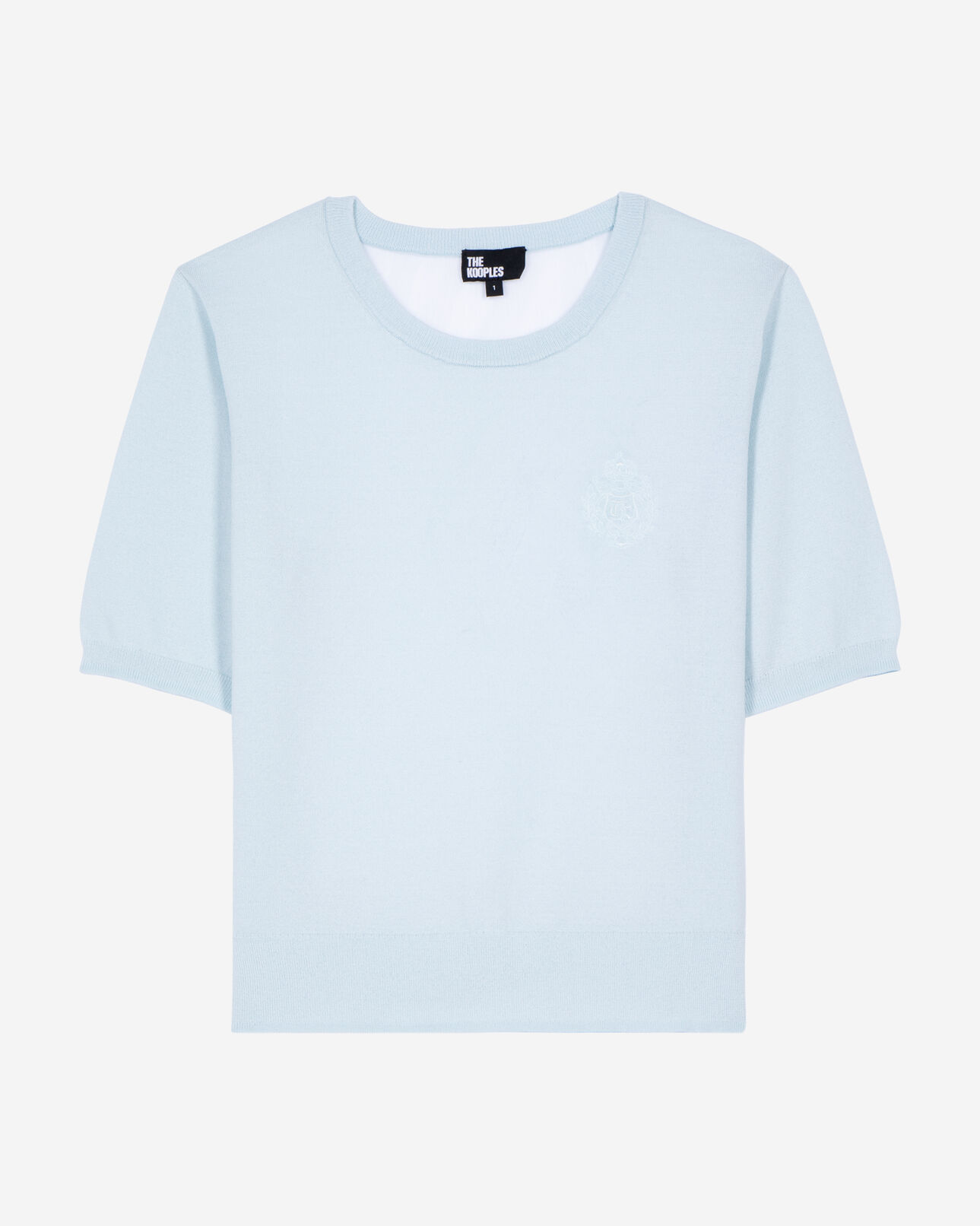 The Kooples FEMME BABY BLUE pull manches courtes bleu clair