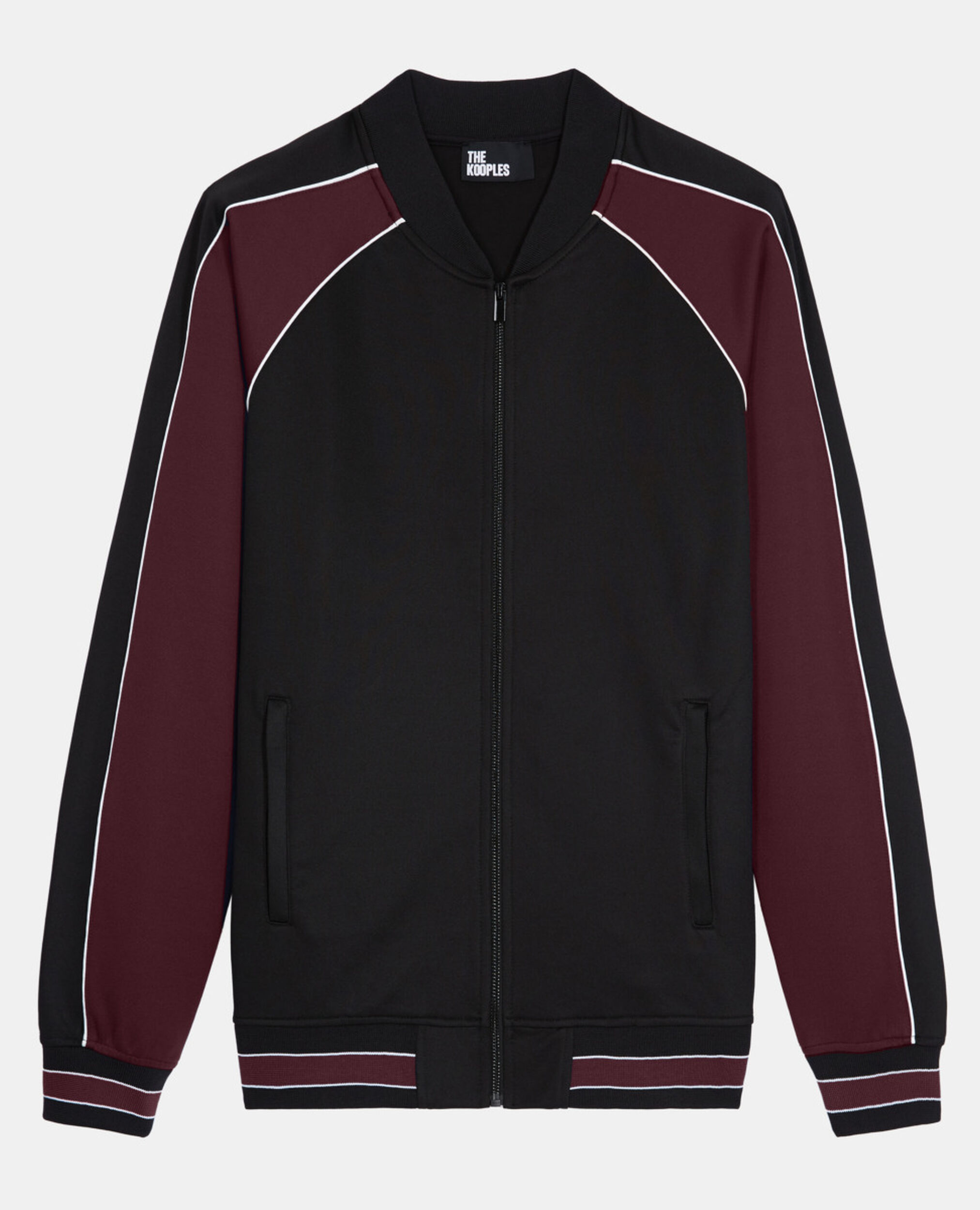 Red zipped sweatshirt, BURGUNDY, hi-res image number null