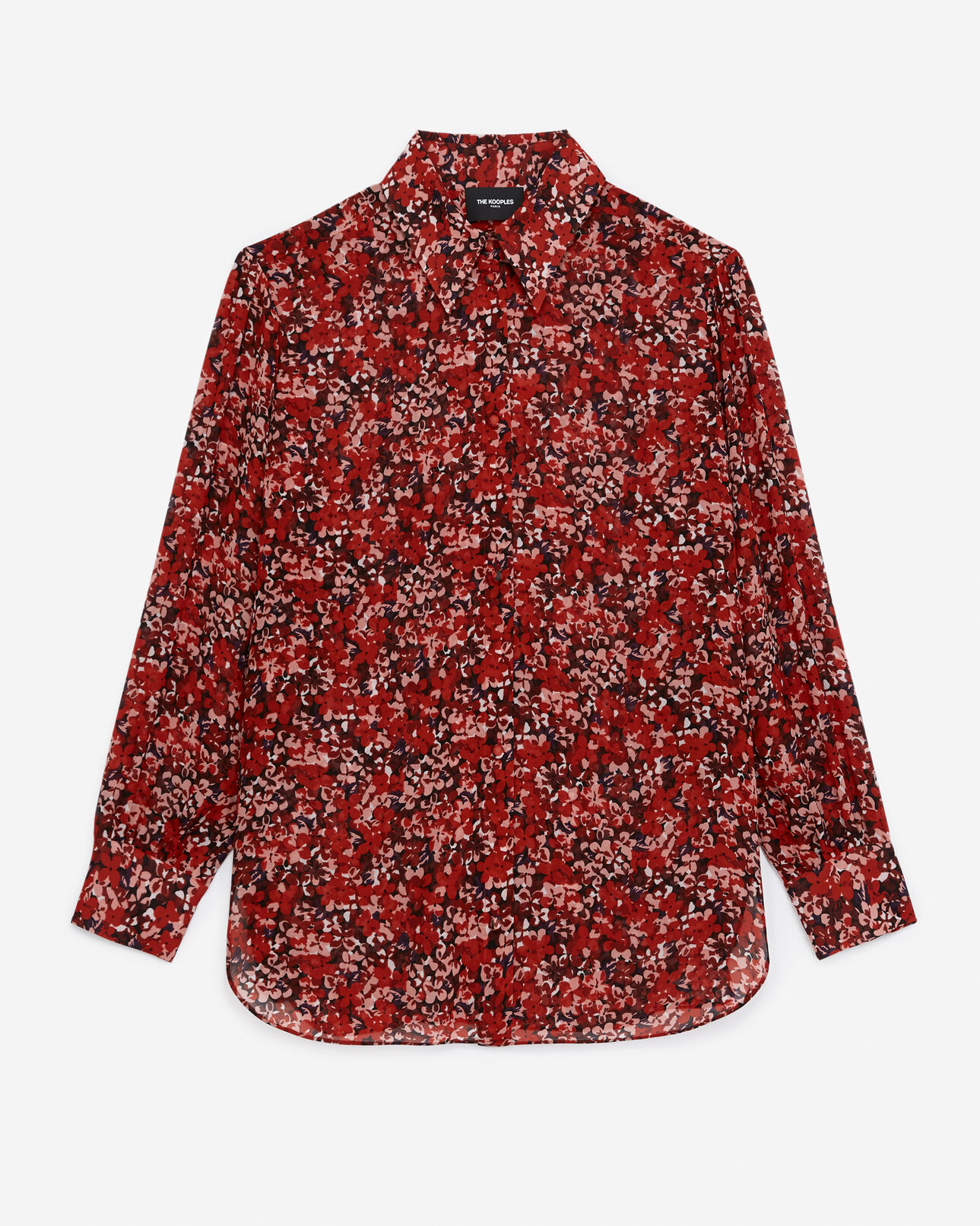 The Kooples FEMME RED chemise rouge classique à imprimé fleuri