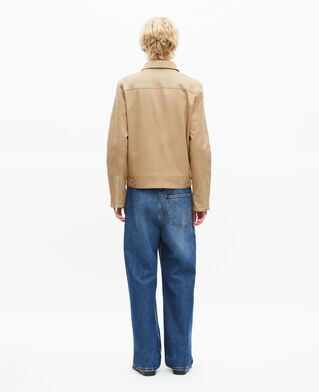 The Kooples HERREN BEIGE beigefarbene baumwolljacke