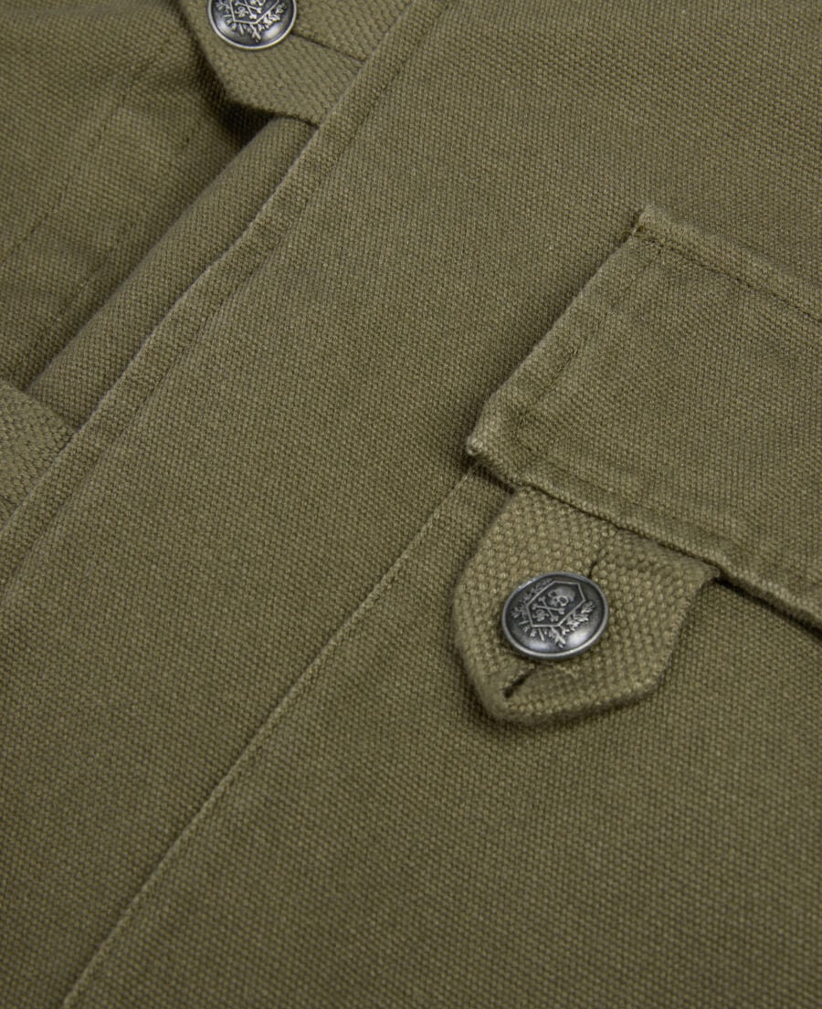 The Kooples HOMBRE OLIVE NIGHT chaqueta estilo mao caqui