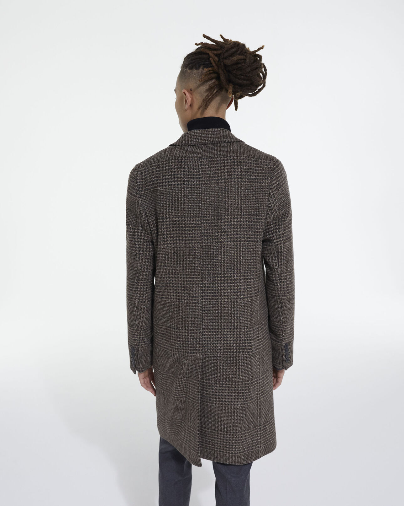 The Kooples HOMME BROWN manteau en laine marron