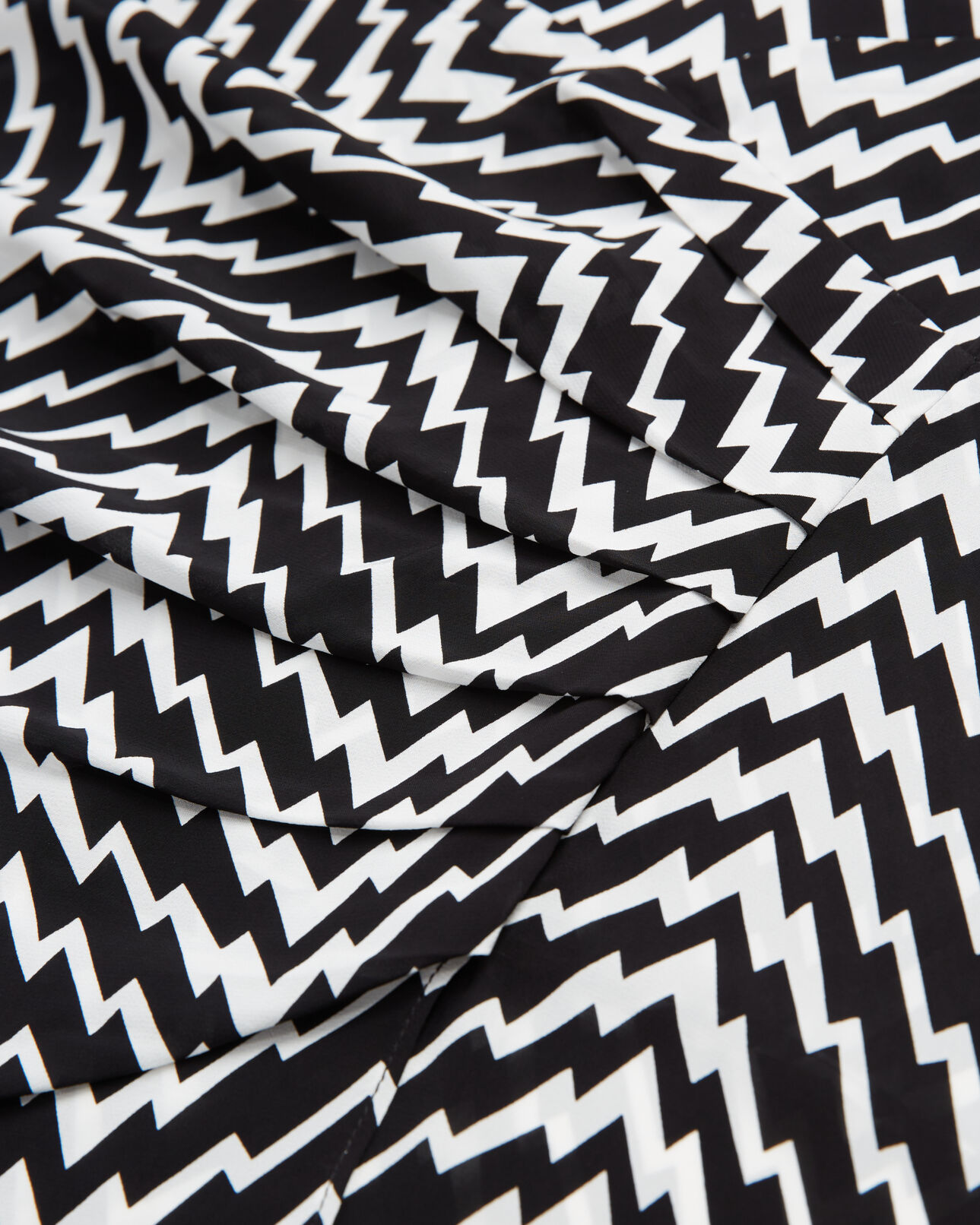 The Kooples MUJER BLACK WHITE falda corta drapeada negra