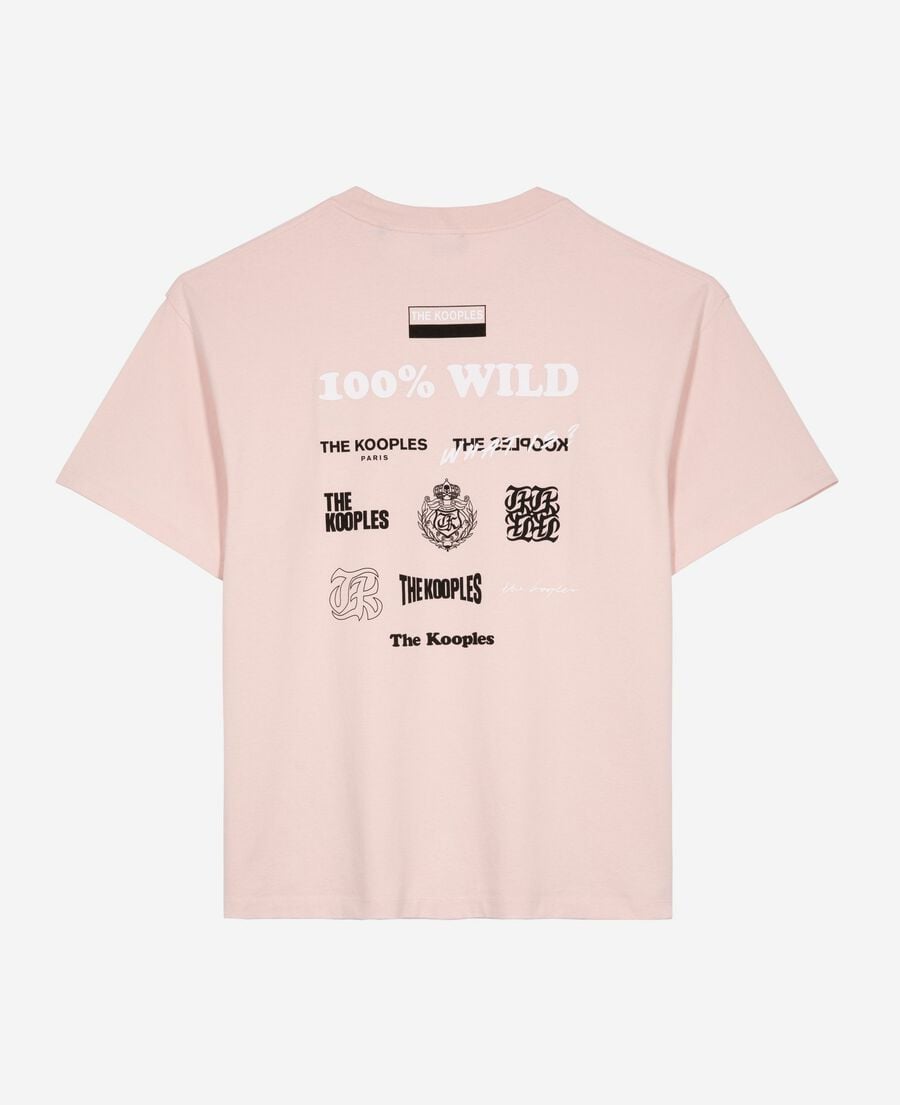 The Kooples MEN LILA pink screen print t-shirt