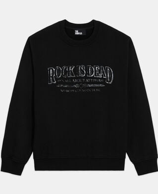 The Kooples FEMME BLACK WASHED sweat s&eacute;rigraphi&eacute; noir